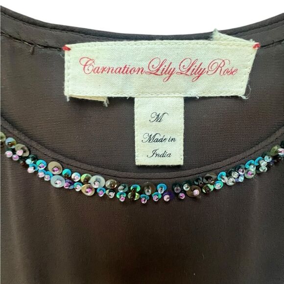 Anthropologie Carnation Lily Lily Rose Embellished Sleeveless Top - Size M - Picture 4 of 8